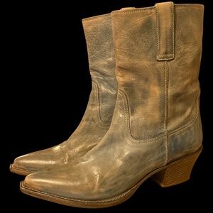 Cole Haan Collection Leather Snip Toe Cowboy Boots Size 8